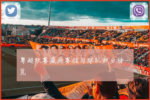 粤超联赛最新赛程与球队积分榜一览